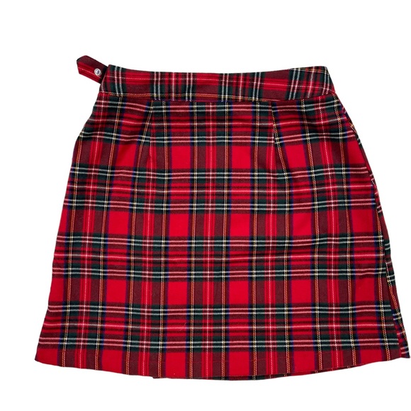 John Galt Brandy Melville Emerson Tartan Plaid Flannel Kilt Mini Buckle Skirt - Picture 8 of 12